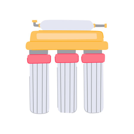purification water filter cartoon vector illustrationのイラスト素材