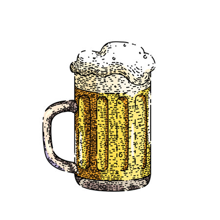 beer lager cup sketch hand drawn vectorのイラスト素材