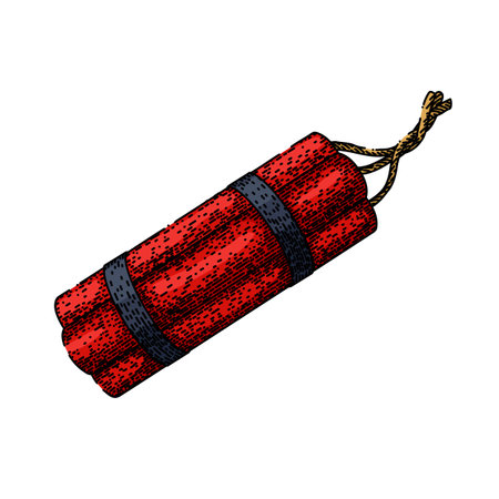 dynamite explosive tnt sketch hand drawn vector