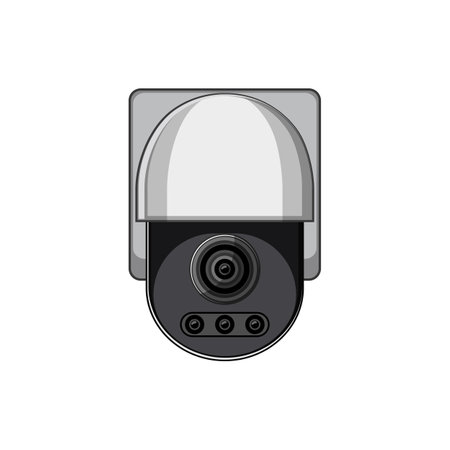 control ip camera cartoon vector illustrationのイラスト素材