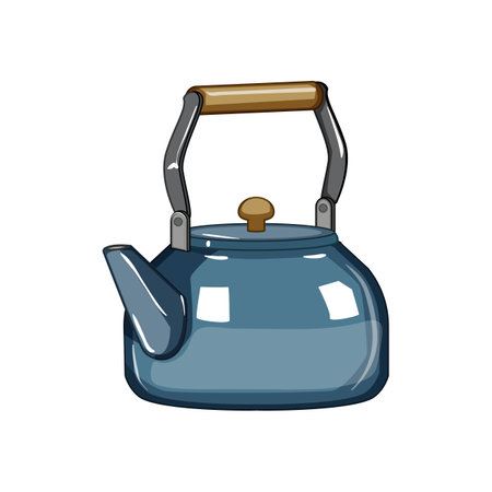 water kettle kitchen cartoon vector illustrationのイラスト素材