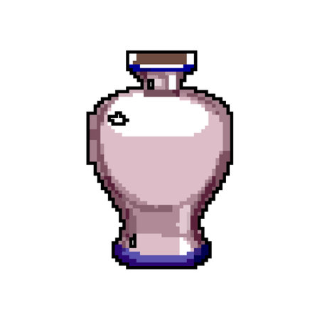 ceramic antique vase game pixel art vector illustrationのイラスト素材