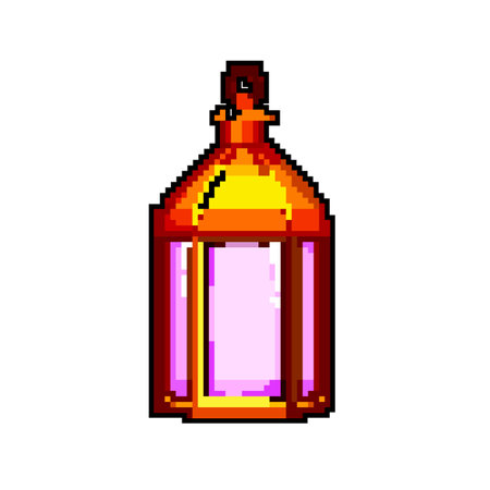 muslim arabic lantern game pixel art vector illustrationのイラスト素材