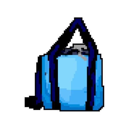 fashion beach bag game pixel art vector illustrationのイラスト素材