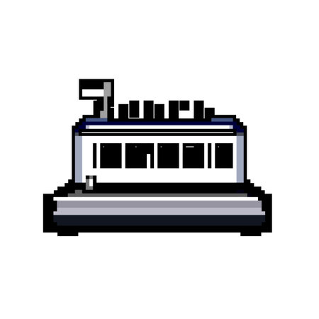 business binding machine game pixel art vector illustrationのイラスト素材