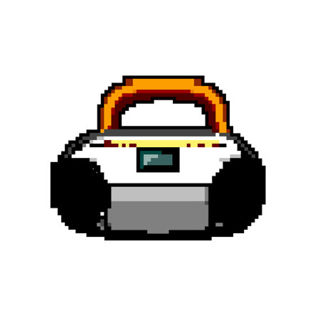 sound boombox audio game pixel art vector illustrationのイラスト素材
