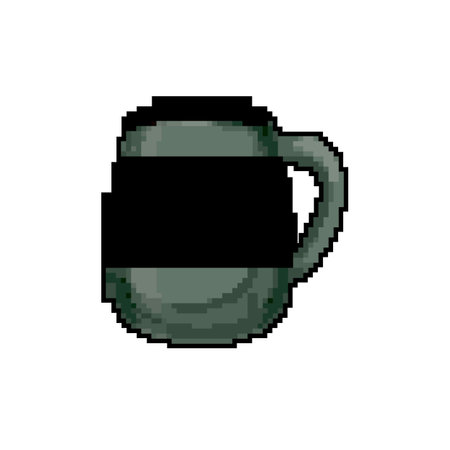 tin camp cup game pixel art vector illustrationのイラスト素材