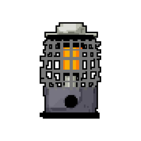 patio heater gas game pixel art vector illustrationのイラスト素材