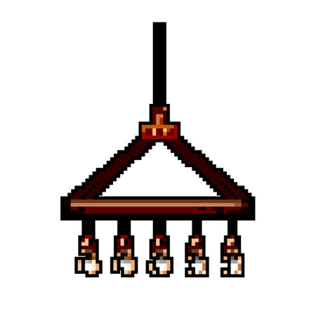 decoration chandelier game pixel art vector illustrationのイラスト素材