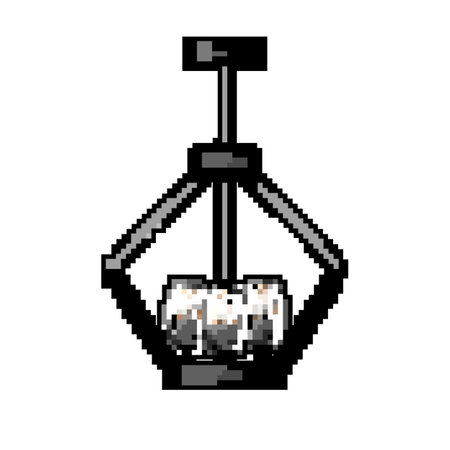 vintage chandelier game pixel art vector illustrationのイラスト素材