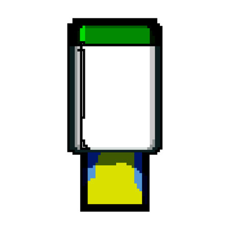 paper compact photo printer game pixel art vector illustrationのイラスト素材