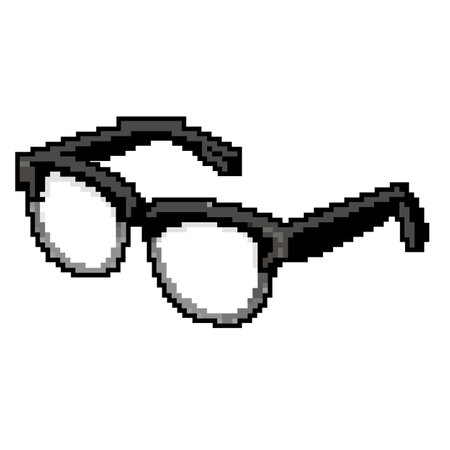 internet computer glasses game pixel art vector illustrationのイラスト素材
