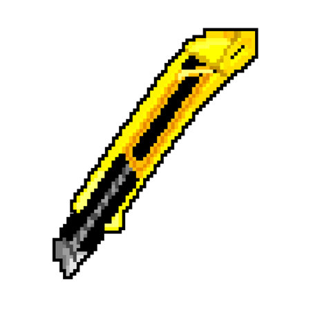 sharp cutter knife game pixel art vector illustrationのイラスト素材