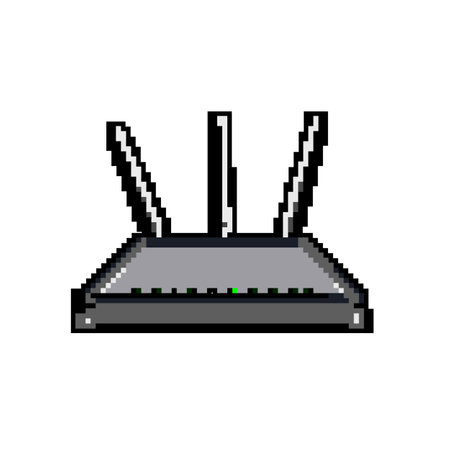 lan dsl modem game pixel art vector illustrationのイラスト素材