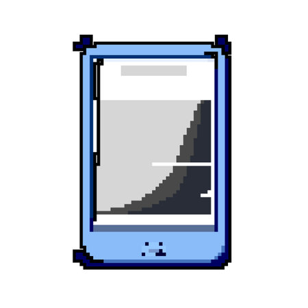 electronic ebook reader game pixel art vector illustrationのイラスト素材