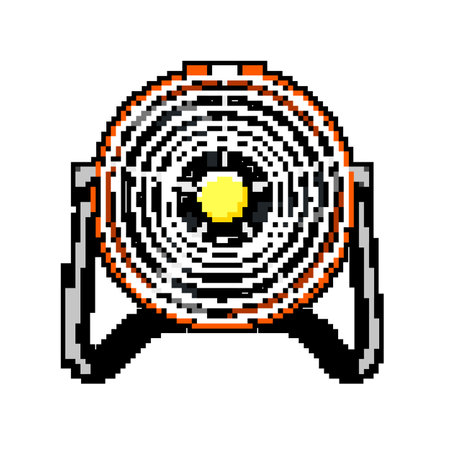 air electric fan game pixel art vector illustrationのイラスト素材