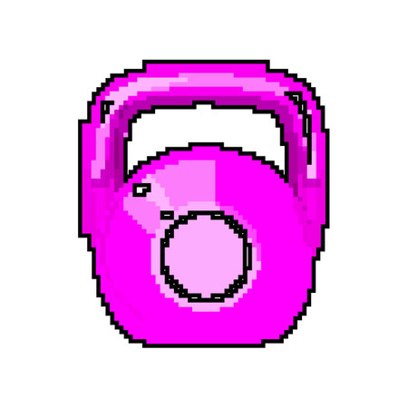 strength fitness kettlebell game pixel art vector illustrationのイラスト素材