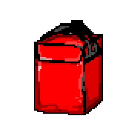 restaurant food delivery bag game pixel art vector illustrationのイラスト素材