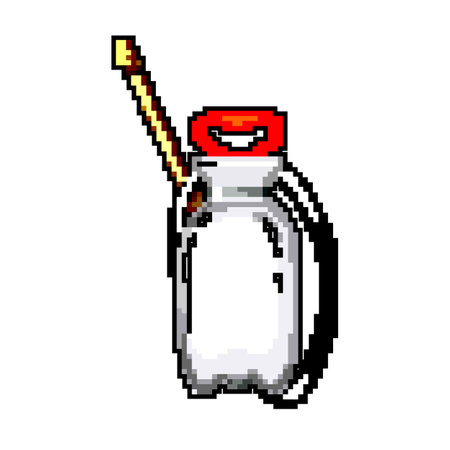 fertilizer garden sprayer game pixel art vector illustrationのイラスト素材