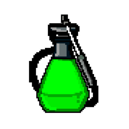 plant garden sprayer game pixel art vector illustrationのイラスト素材