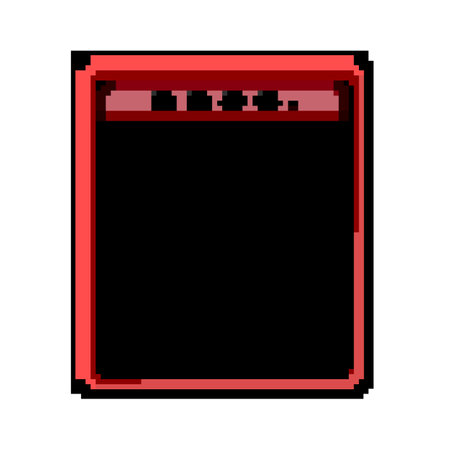 bass guitar amplifier game pixel art vector illustrationのイラスト素材
