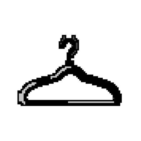 wardrobe hanger clothes game pixel art vector illustrationのイラスト素材