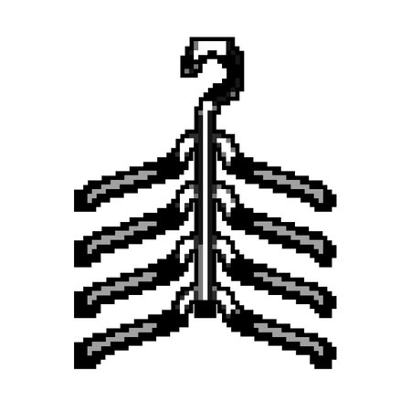 shop hanger clothes game pixel art vector illustrationのイラスト素材