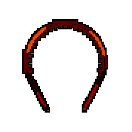 hair headband woman game pixel art vector illustrationのイラスト素材