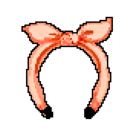 face headband woman game pixel art vector illustrationのイラスト素材