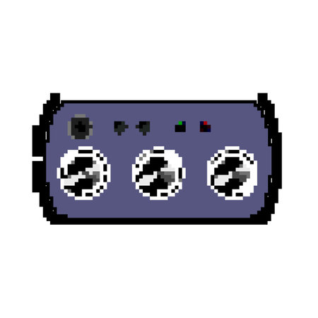 music headphone amp game pixel art vector illustrationのイラスト素材