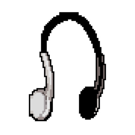audio headphones color icon vector illustrationのイラスト素材