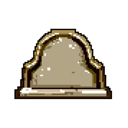 death headstone game pixel art vector illustrationのイラスト素材