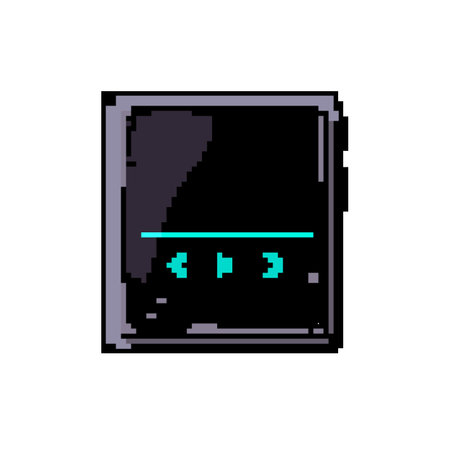 portable hifi mp3 player game pixel art vector illustrationのイラスト素材