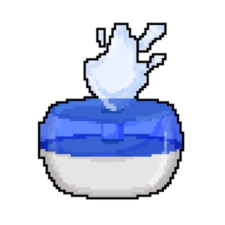 room humidifier air game pixel art vector illustrationのイラスト素材