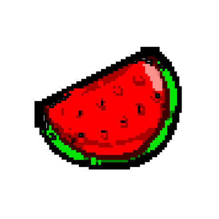 watermelon jelly candy game pixel art vector illustrationのイラスト素材