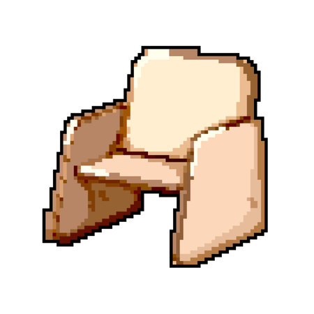 child kid chair game pixel art vector illustrationのイラスト素材