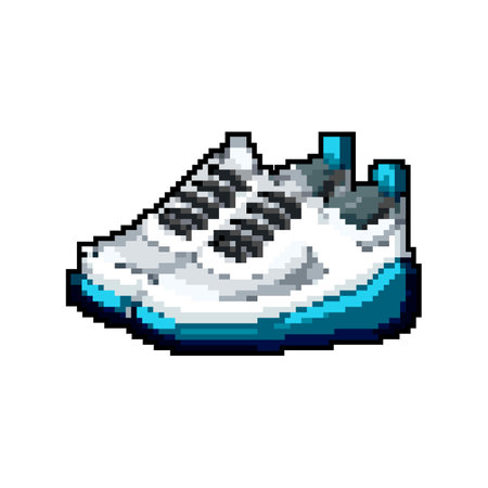 child kid shoes game pixel art vector illustrationのイラスト素材