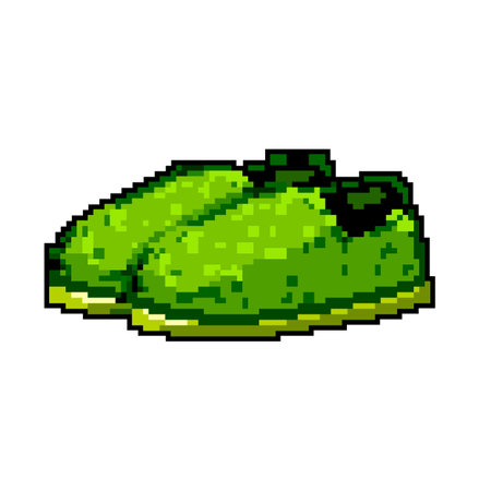 fashion kid slippers game pixel art vector illustrationのイラスト素材