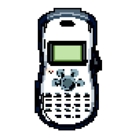 adhesive label printer game pixel art vector illustrationのイラスト素材