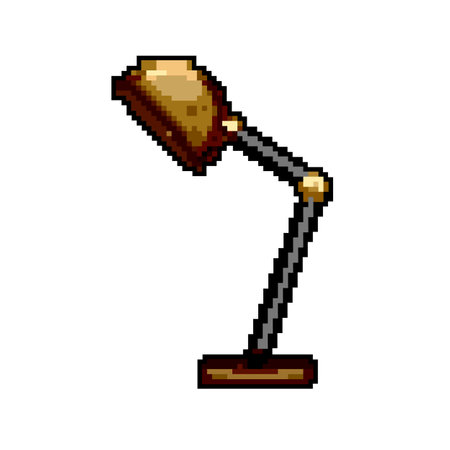 furniture lamp table game pixel art vector illustrationのイラスト素材