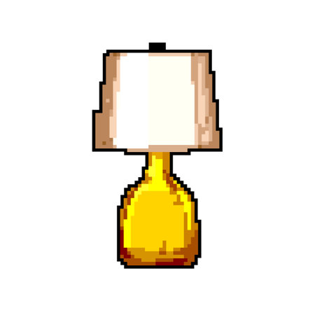 electric lamp table game pixel art vector illustrationのイラスト素材