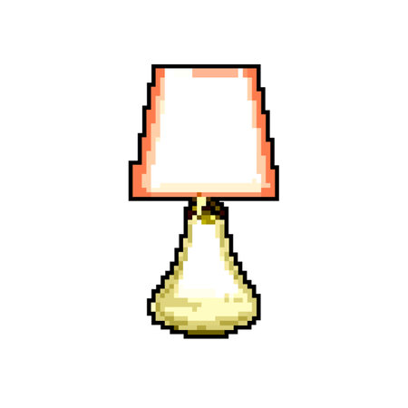 decoration lamp table game pixel art vector illustrationのイラスト素材