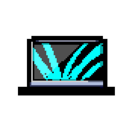 game laptop gaming game pixel art vector illustrationのイラスト素材