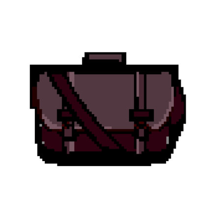 accessory business bag game pixel art vector illustrationのイラスト素材