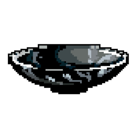 nutrition marble bowl game pixel art vector illustrationのイラスト素材