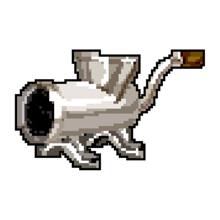 kitchen meat grinder game pixel art vector illustrationのイラスト素材
