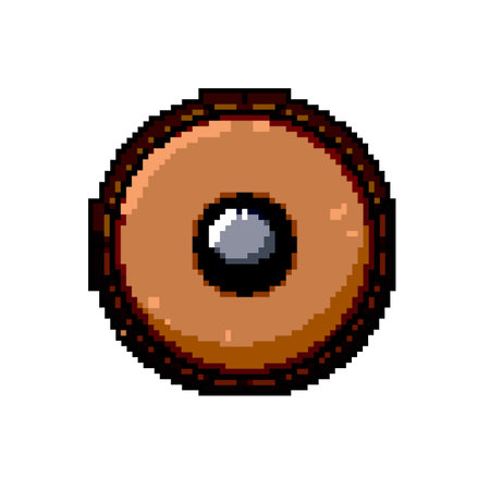antique medieval shield game pixel art vector illustrationのイラスト素材