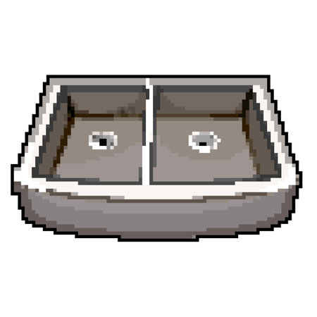 modern metal sink game pixel art vector illustrationのイラスト素材