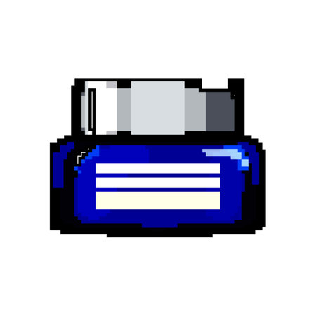 treatment night cream game pixel art vector illustrationのイラスト素材