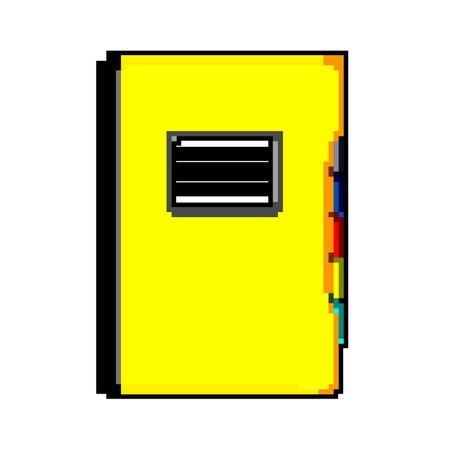 note notebook game pixel art vector illustrationのイラスト素材